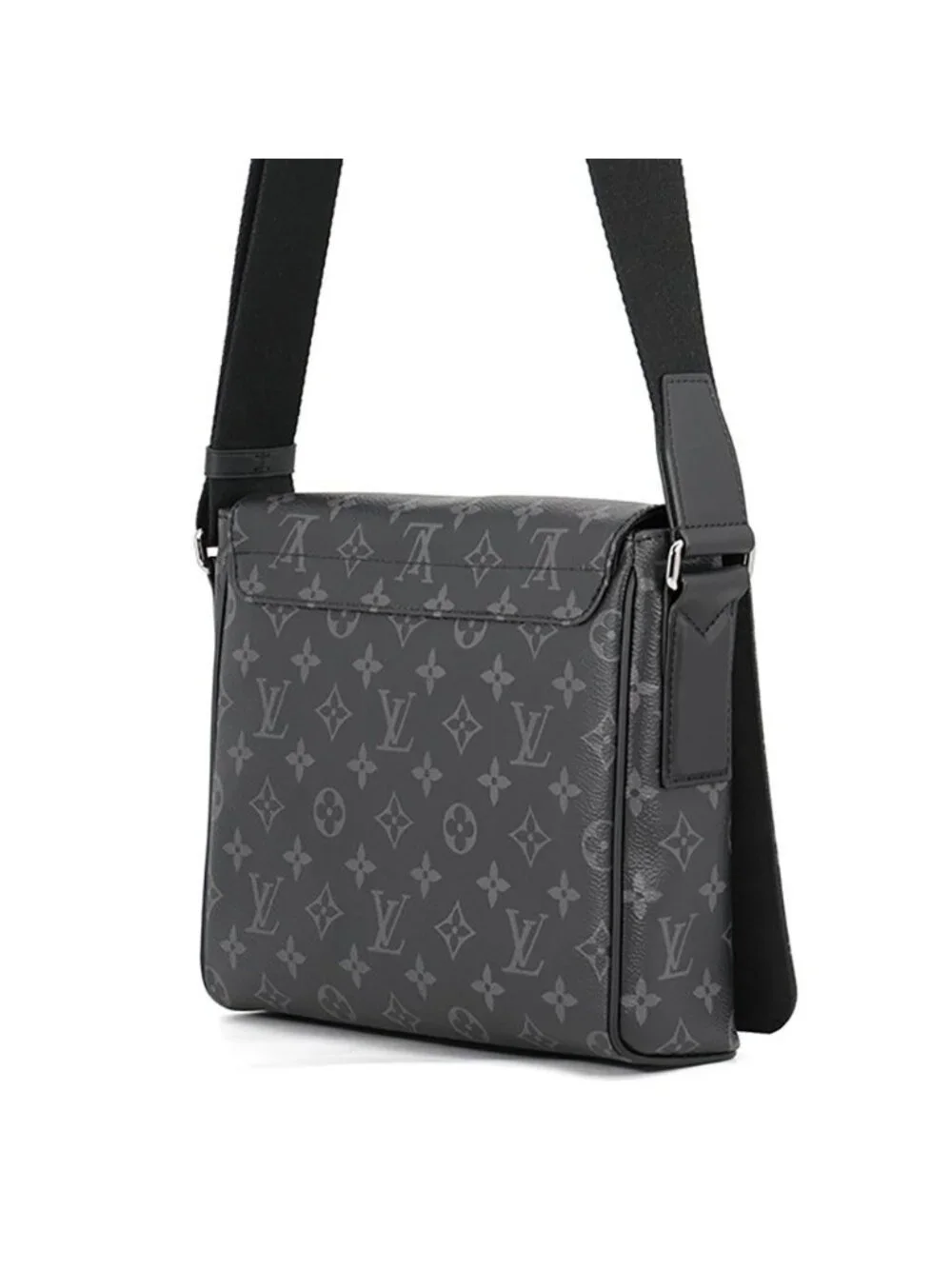 Louis Vuitton Shoulder Bag Monogram Eclipse District PM Black